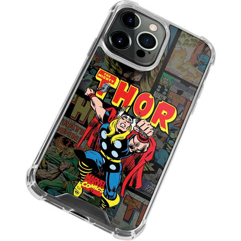 Marvel Classic Comics The Mighty Thor Vintage iPhone 14 Pro Clear Case